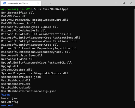 Deploy ASP.NET Web App to a Linux Virtual Machine in Azure
